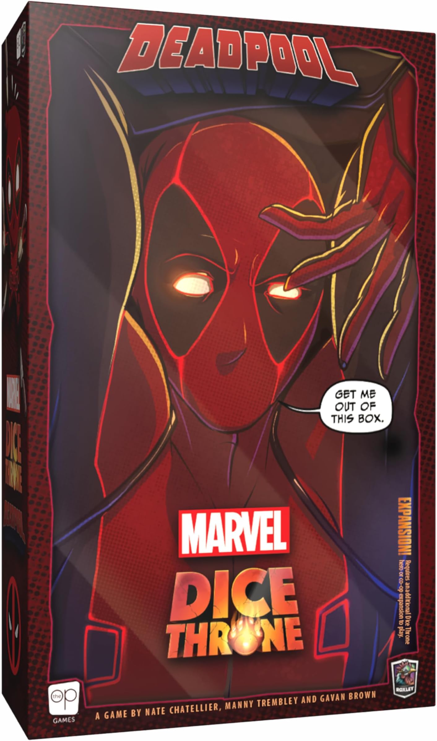 USAopoly | Marvel Dice Throne - Deadpool Deluxe | Dice and Card Game | Ages 14+ | 2-6 Players | 30 Minutes Playing Time