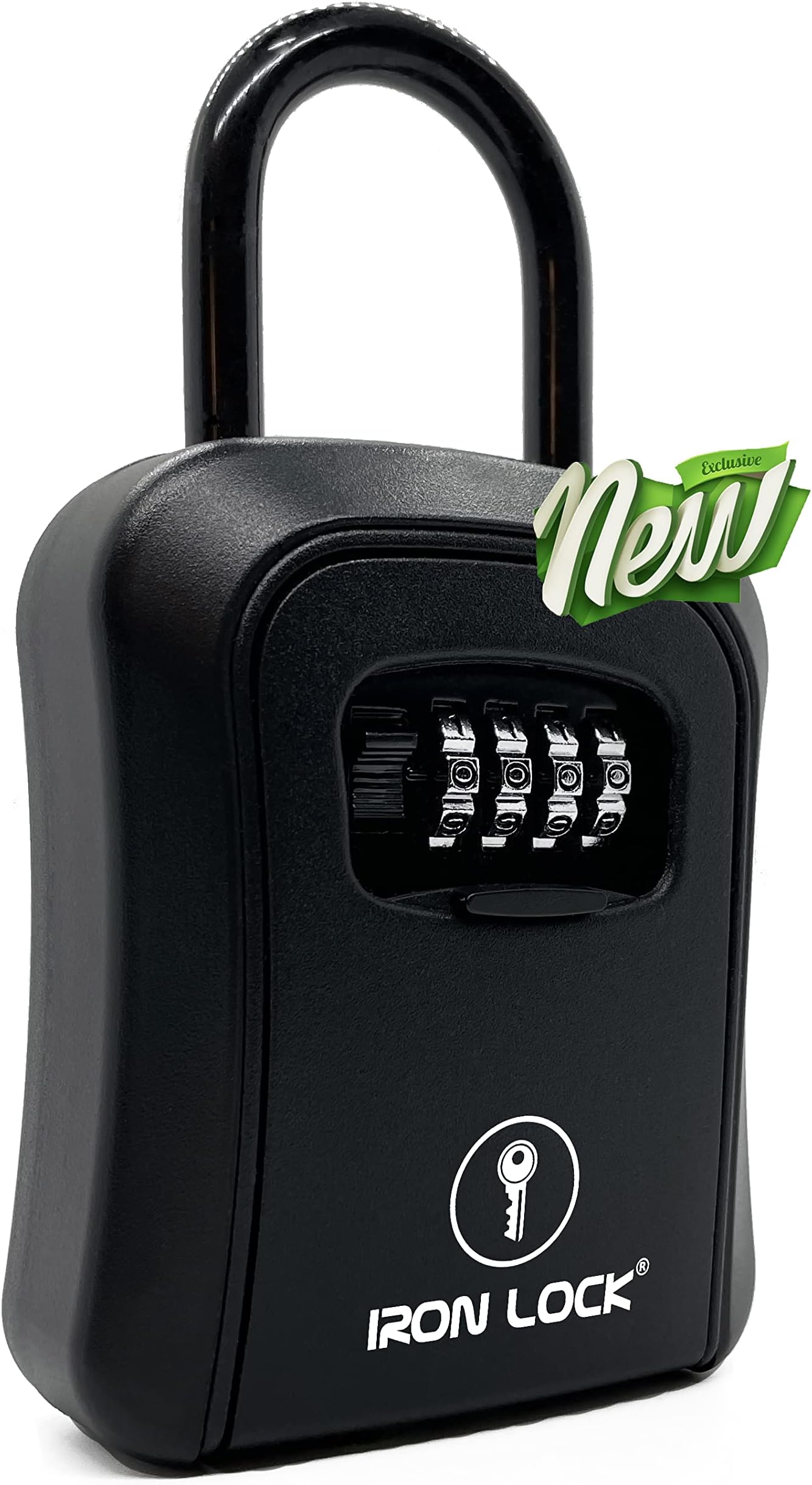 Key Lock Box Portable and Wall Mounted with Removable Shackle Indoor Outdoor Waterproof 4 Digit Combination with Resettable Code with A B Switch Key Lockbox for Outside Hold 5 Spare Keys