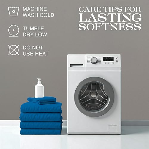 Miniatura 88 de Bluemoon Homes Sábanas de algodón egipcio tamaño California King, sábanas de 100% algodón egipcio de 800 hilos, 4 piezas, algodón de fibra extra