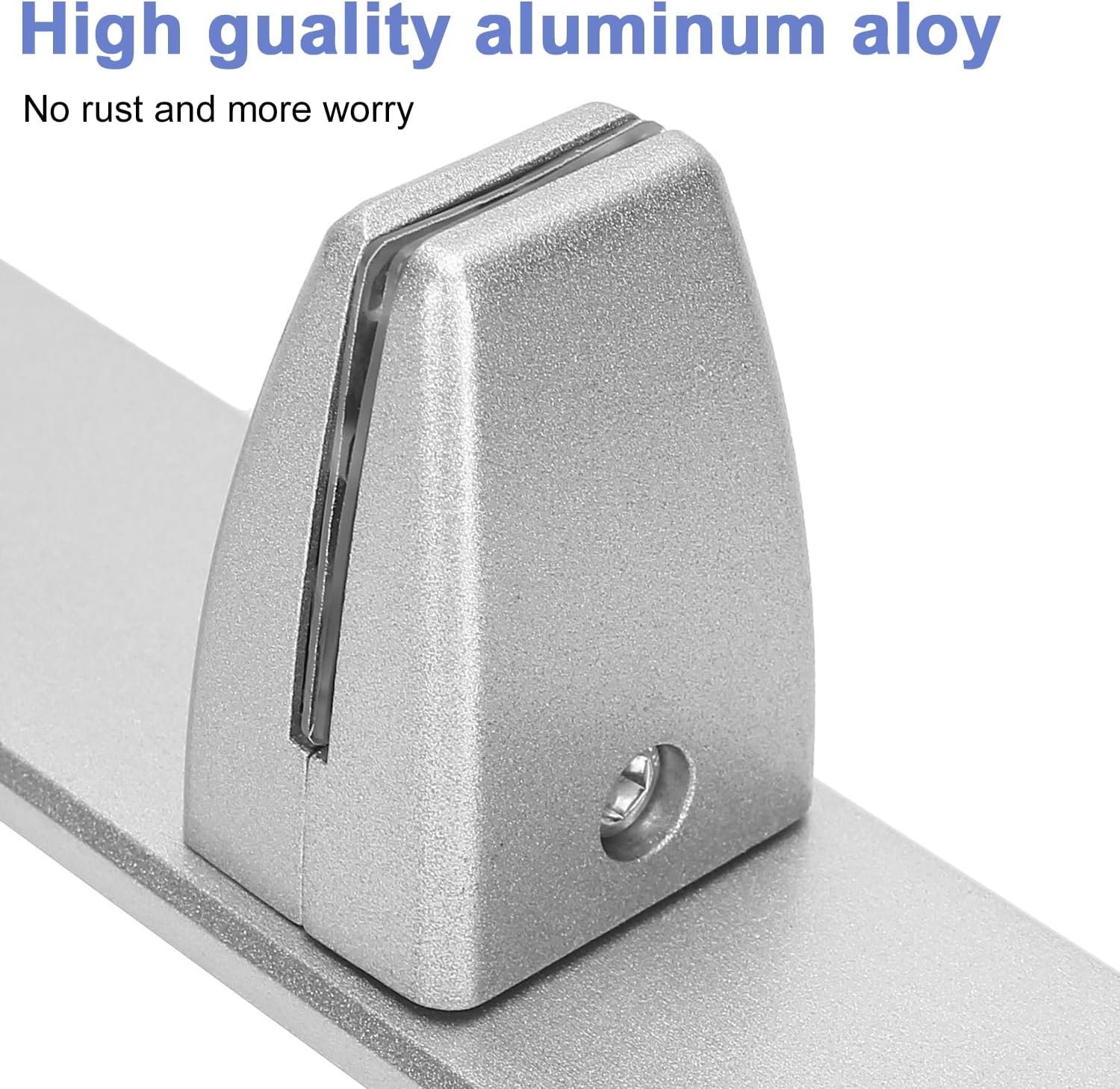 Sneeze Guard Support Aluminum Adjustable Partition Clamp Desk Shield Clamp Privacy Panel Clamps Acrylic Desk Divider Support for Counter(6 Pack)