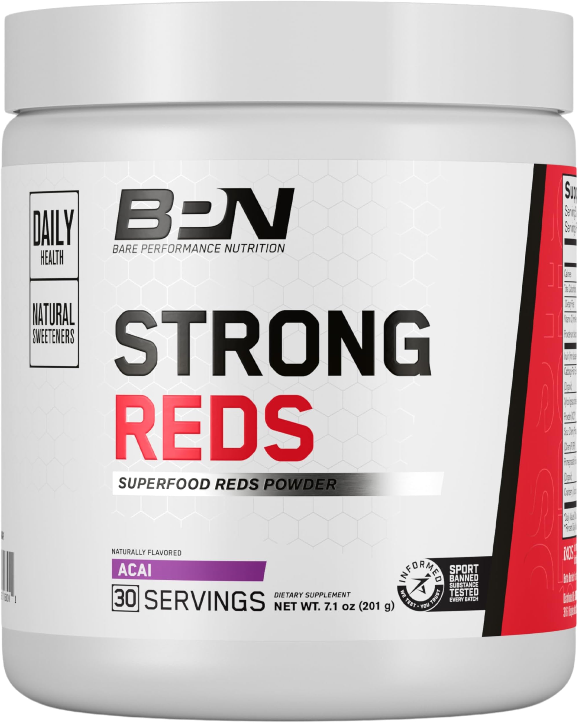 Amazon.com: BARE PERFORMANCE NUTRITION, BPN Strong Reds Superfood ...