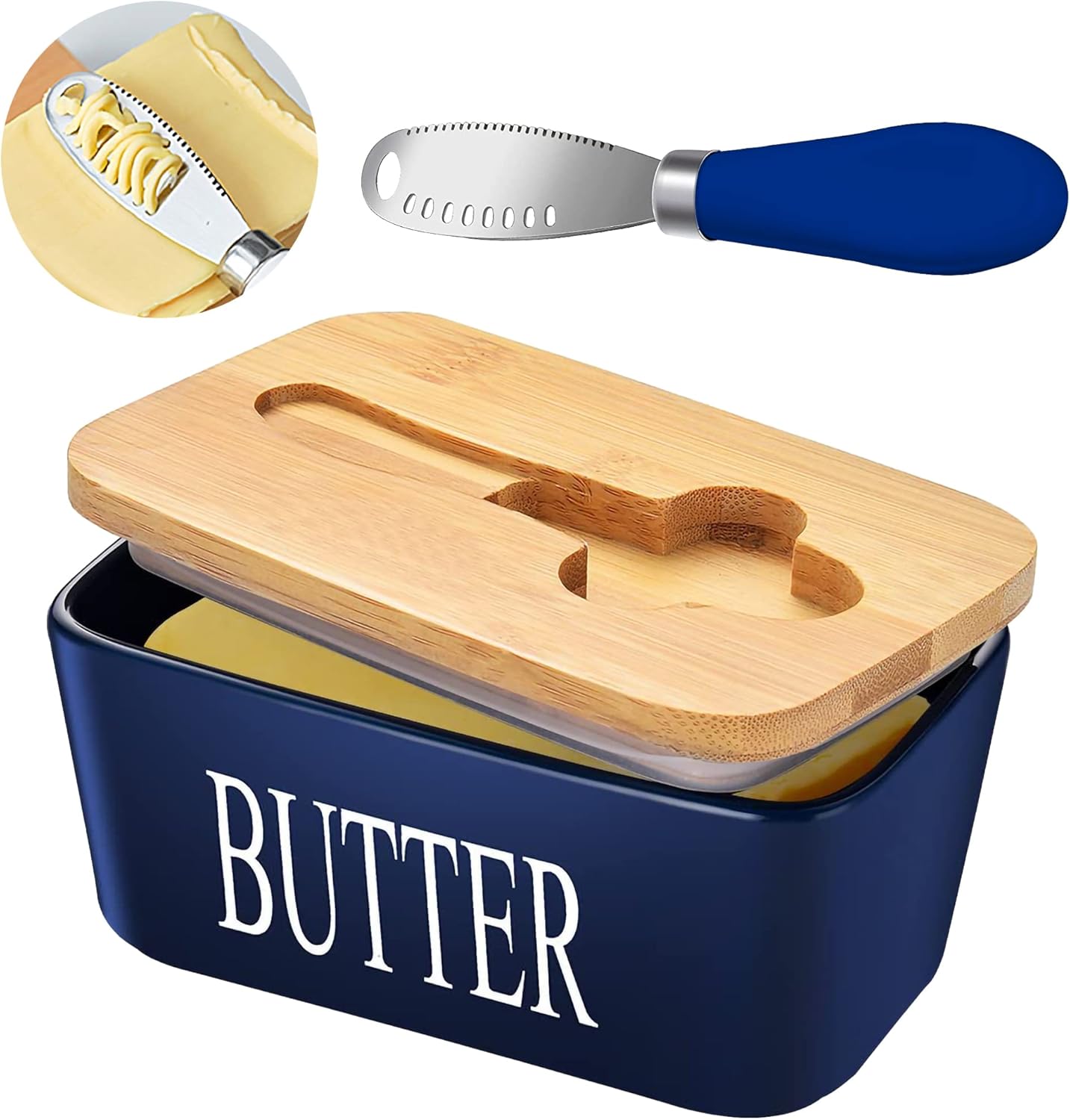 Lovelyduo Large Butter Dish with Lid for Countertop