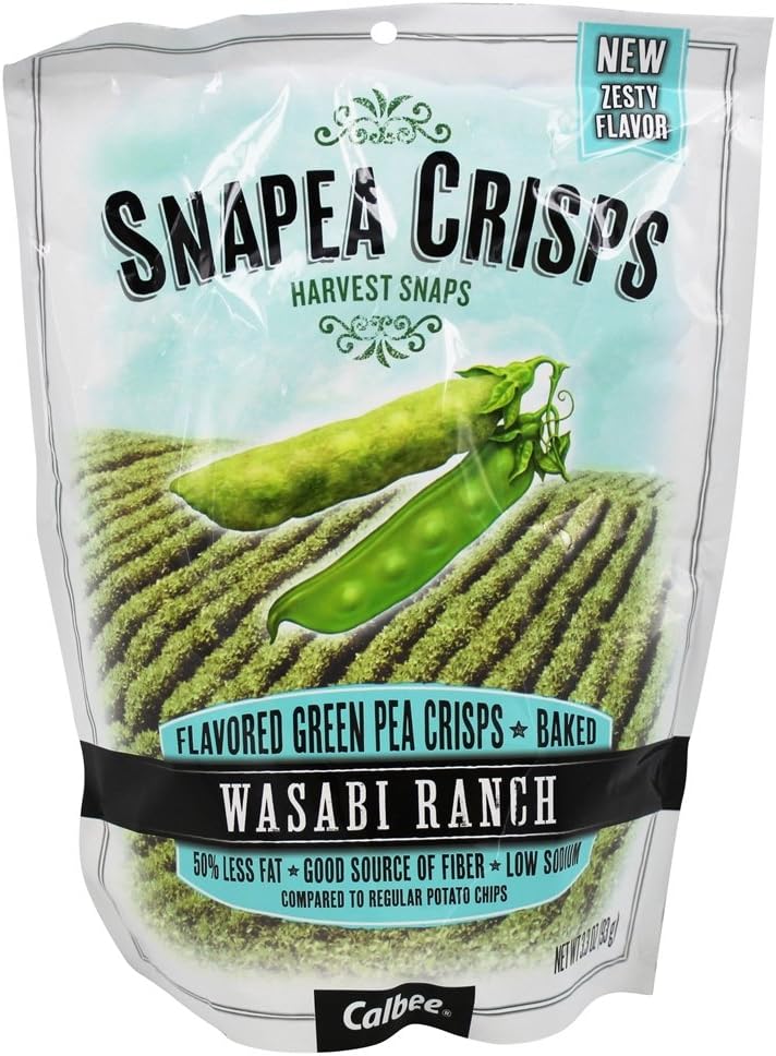 Harvest Snaps - Snapea Crisps Wasabi Ranch - 3.3 oz (pack of 3)