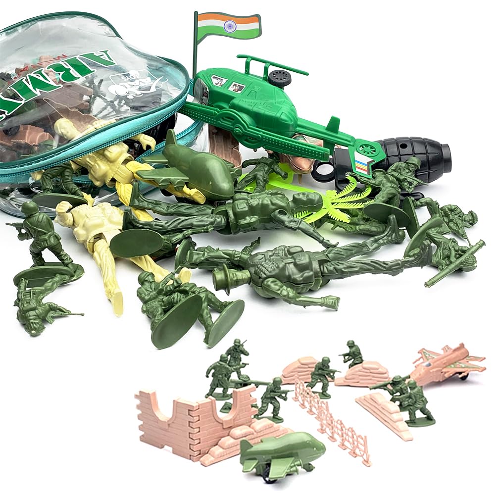 Vaayu Army set Toys for Boys and girls, 60 Piece Military Toy Soldier Action Figures Battlefield Playset for Kids (B0D7TPYXWR) Amazon Price History, Amazon Price Tracker