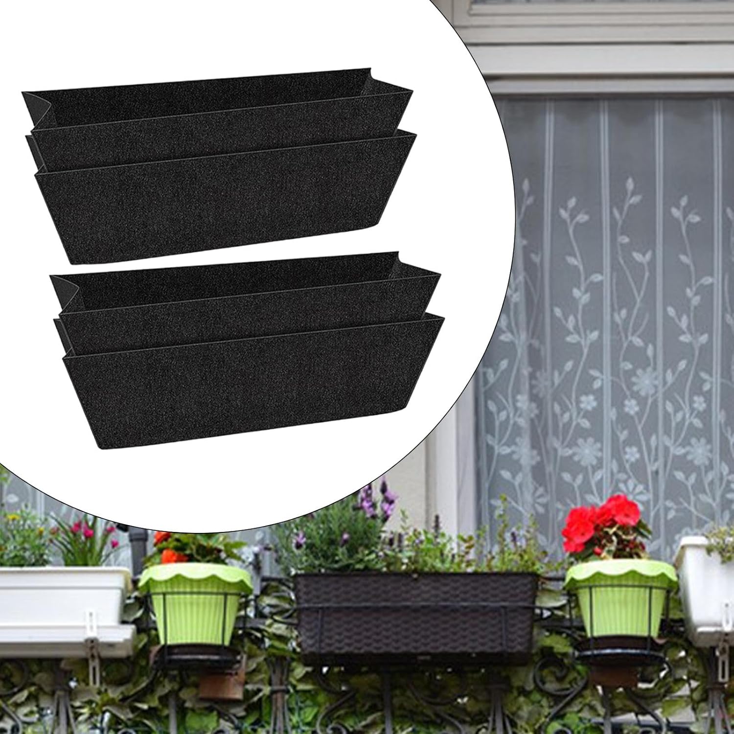 4Pcs Fabric Planter Basket Liners Flower Basket Liner Hanging Plant Liner for Indoor Outdoor Decoration Portable Accessories, 30inch/778 (Color : 30inch)