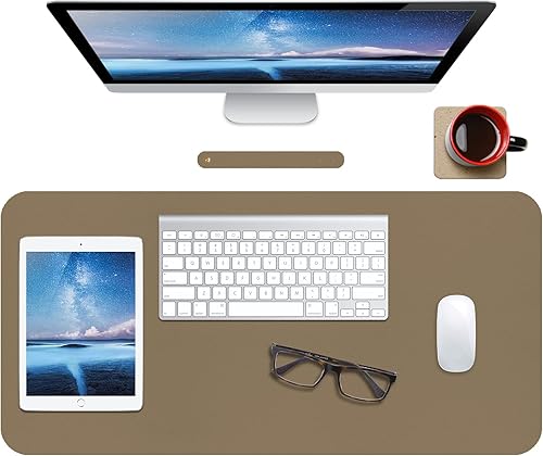 Boutilon Tapete de escritorio de cuero, tapete de escritorio, tapete de escritorio impermeable para escritorio, tapete de escritorio para teclado y