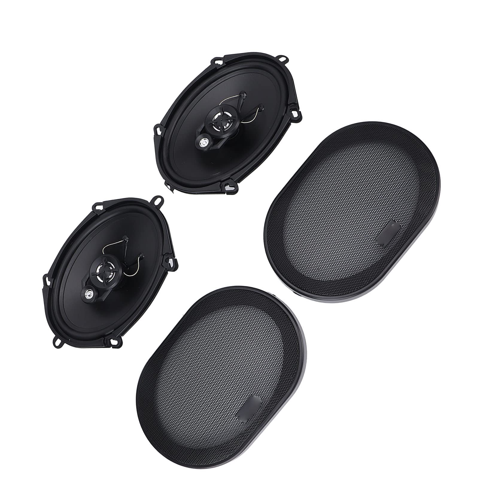 Ejoyous Kopułkowy Głośnik Wysokotonowy Para ABS i Metalowy Samochodowy Głośnik Wysokotonowy 12 V 120 do 180 W 4 Ohm 91 DB z wbudowaną zwrotnicą i osłoną siatkową do Uniwersalnego Samochodowego