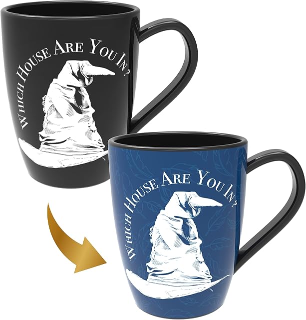 Harry Potter Sorting Hat Mug - Ravenclaw | Heat Reveals The Hidden Hogwarts House | Thermal Pattern Change