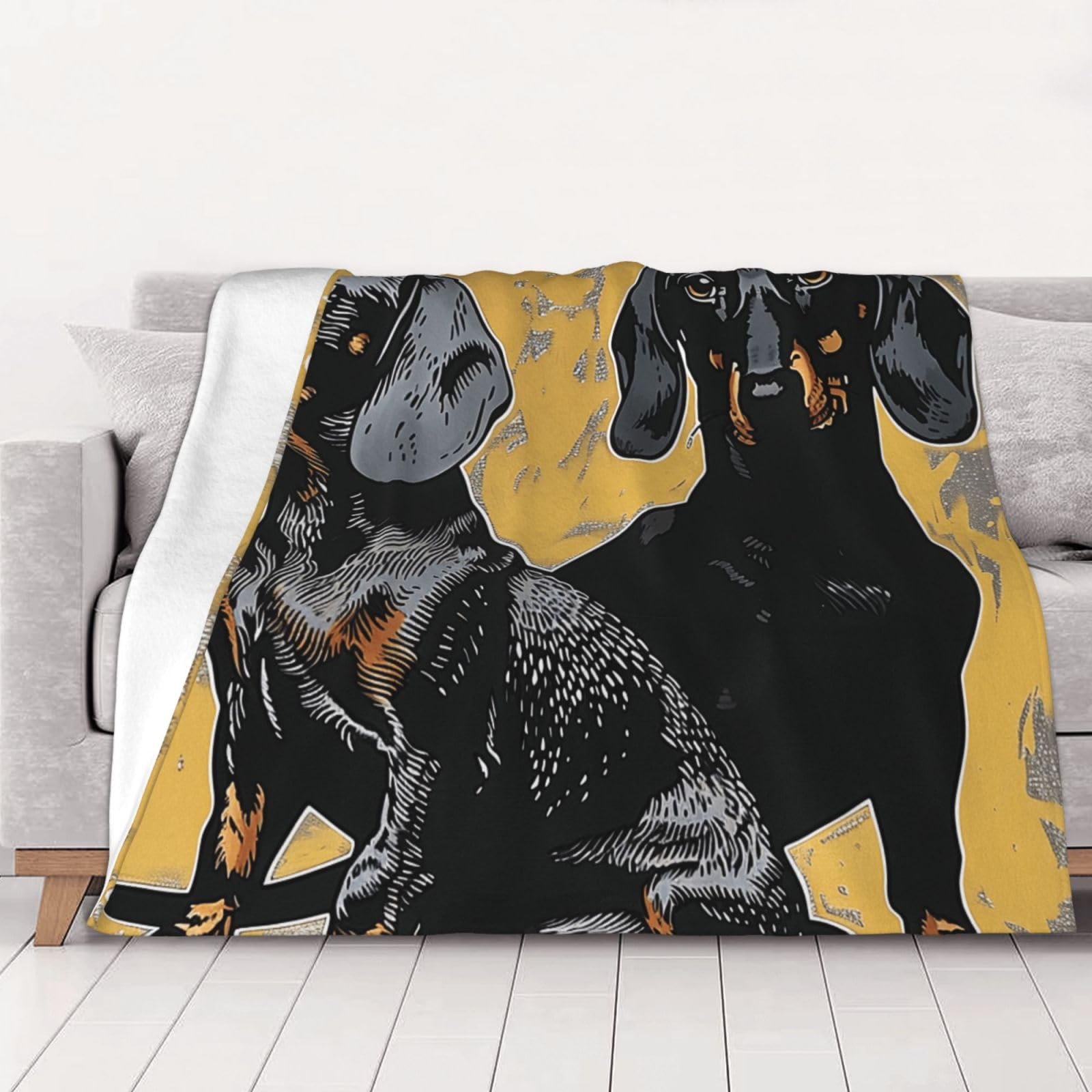 Couverture teckel imprimée le cadeau idéal pour femme et homme