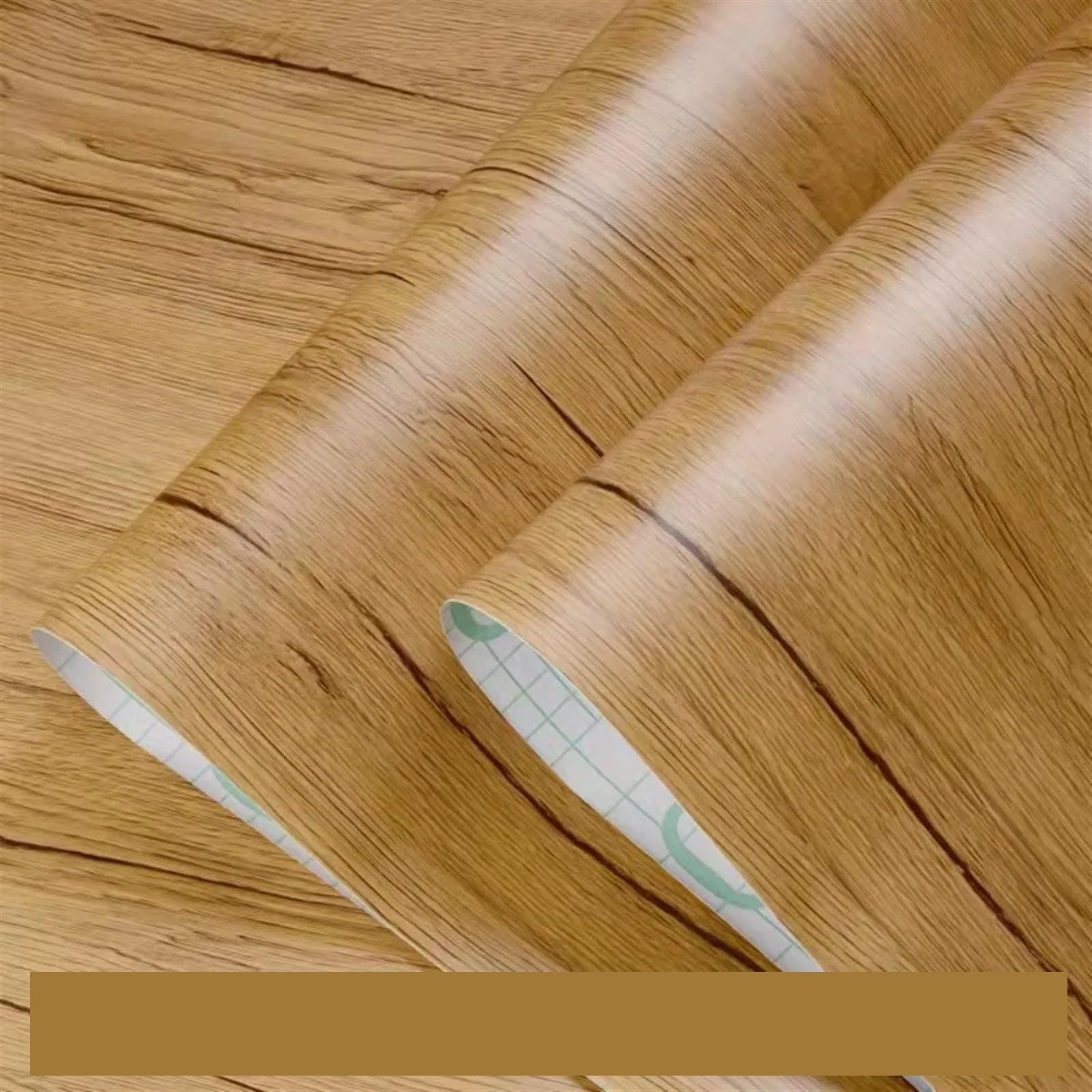 Papier peint amovible grain de bois pour cacher les rayures de table