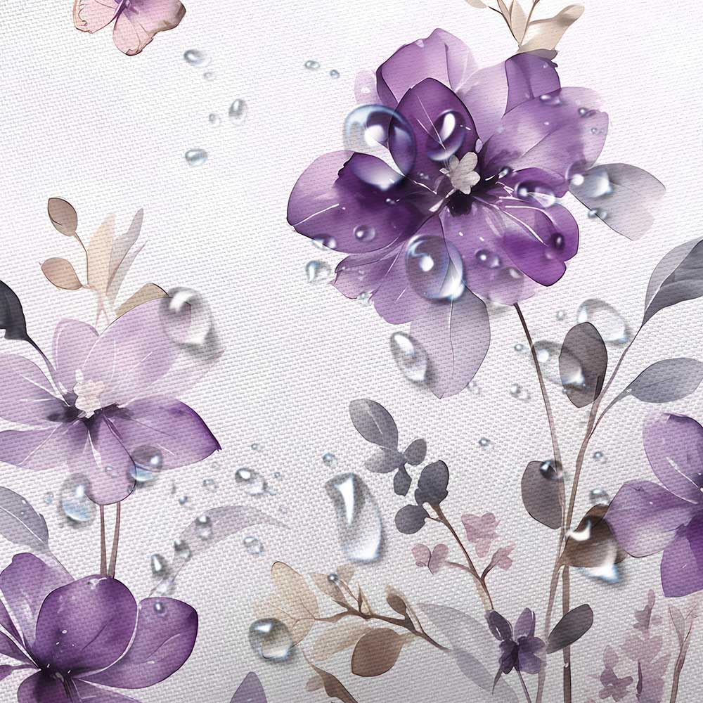 Purple Floral Shower Curtain, Purple Lavender Floral Butterfly Boho Shower Curtains for Bathroom, Farmhous Flower Cute Fabric Shower Curtain Set with 12PCS Hooks, 70X85IN