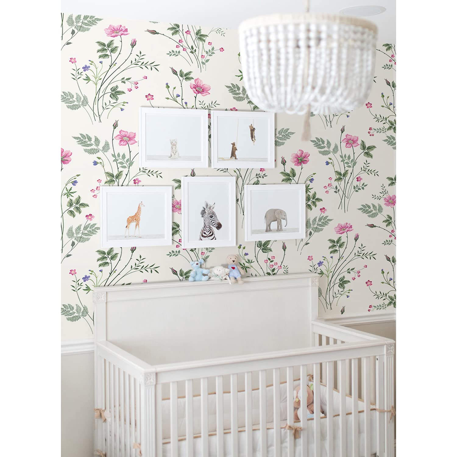 Papier peint fleurs de champ 250x104 cm en latex pour salon et chambre