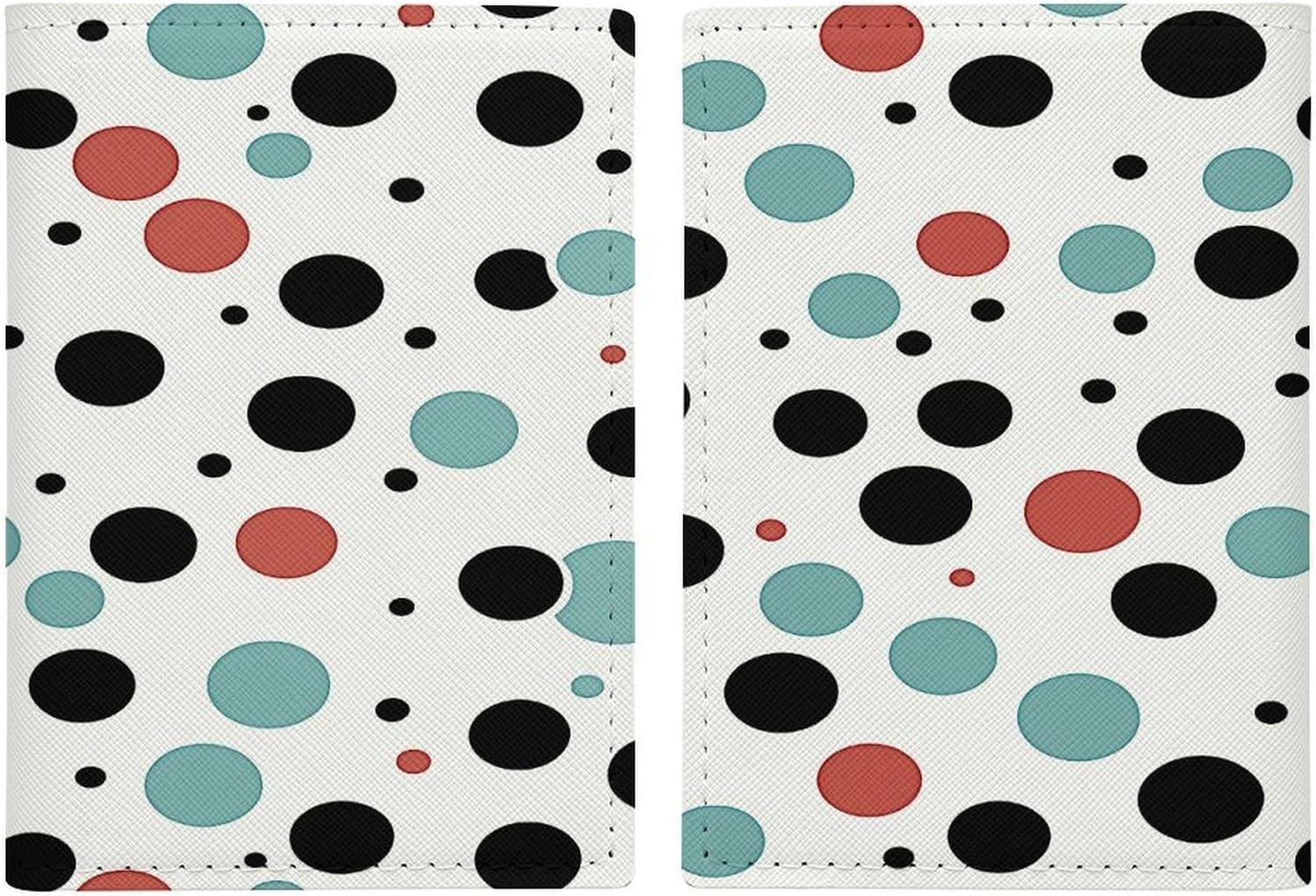 Polka Dot Passport Holder for Travel Essentials Leather Passport Cover Waterproof Passport Wallet Cover Case Cute Passport Book Holder Passport Protector for Women Men