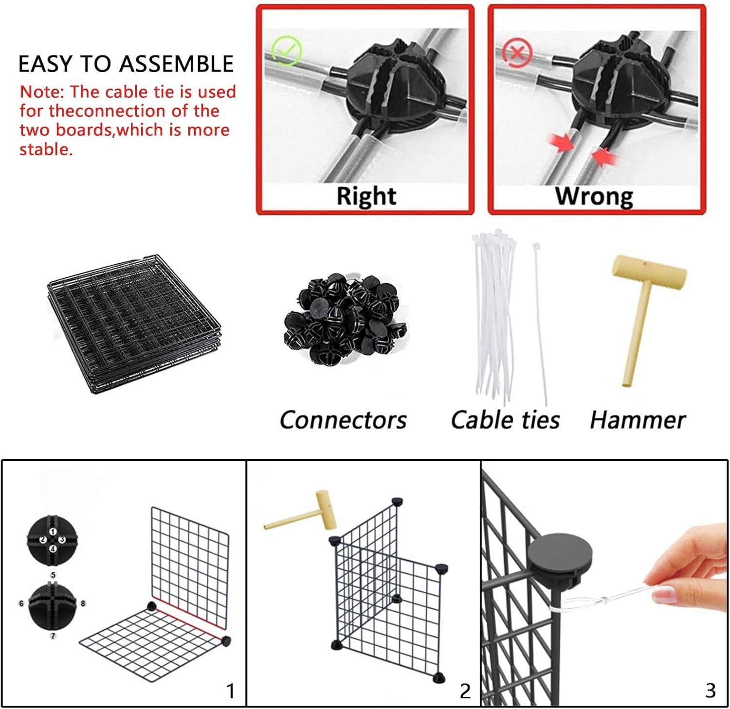 Large Cat Cages Indoor with Litter Box, DIY Cat House Pet Playpen Cat Enclosure Kitten Pen Removable Metal Wire Cattery Cat Kennel, Large Exercise Place Ideal for Cat (111x95x183cm)