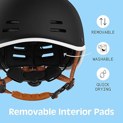 Miniatura 6 de Retrospec Bike-Helmets Retrospec Remi - Casco de bicicleta para adultos para hombres y mujeres, casco de bicicleta para viajes, ciclismo de