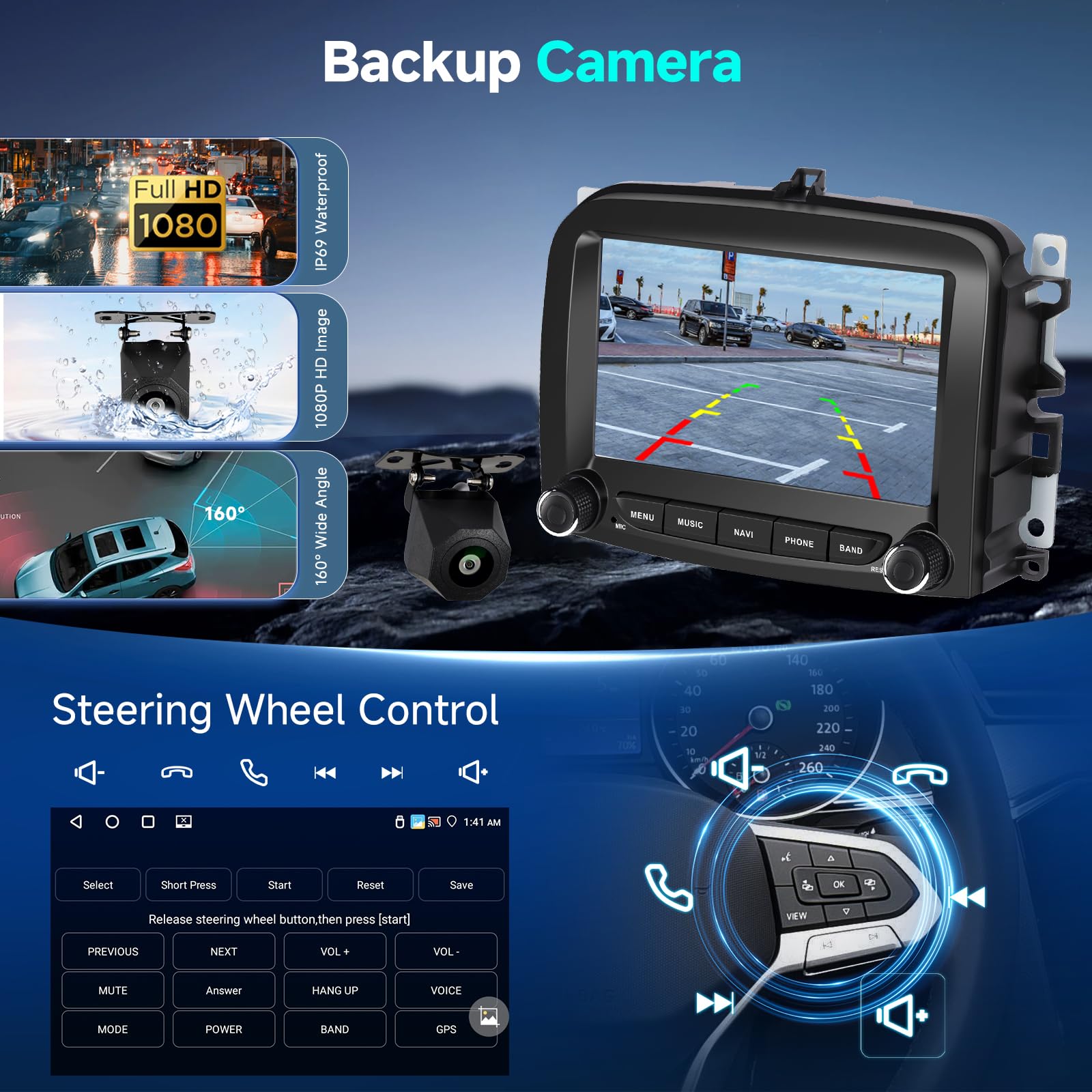 Hodozzy 4G+64G Android Autoradio per Fiat 500L 2013-2019 Radio Carplay Android Auto Wireless, 2 Din Schermo 9 Pollici Touch Screen Stereo GPS Navigatore WiFi Bluetooth DSP FM RDS Canbus Retromarcia
