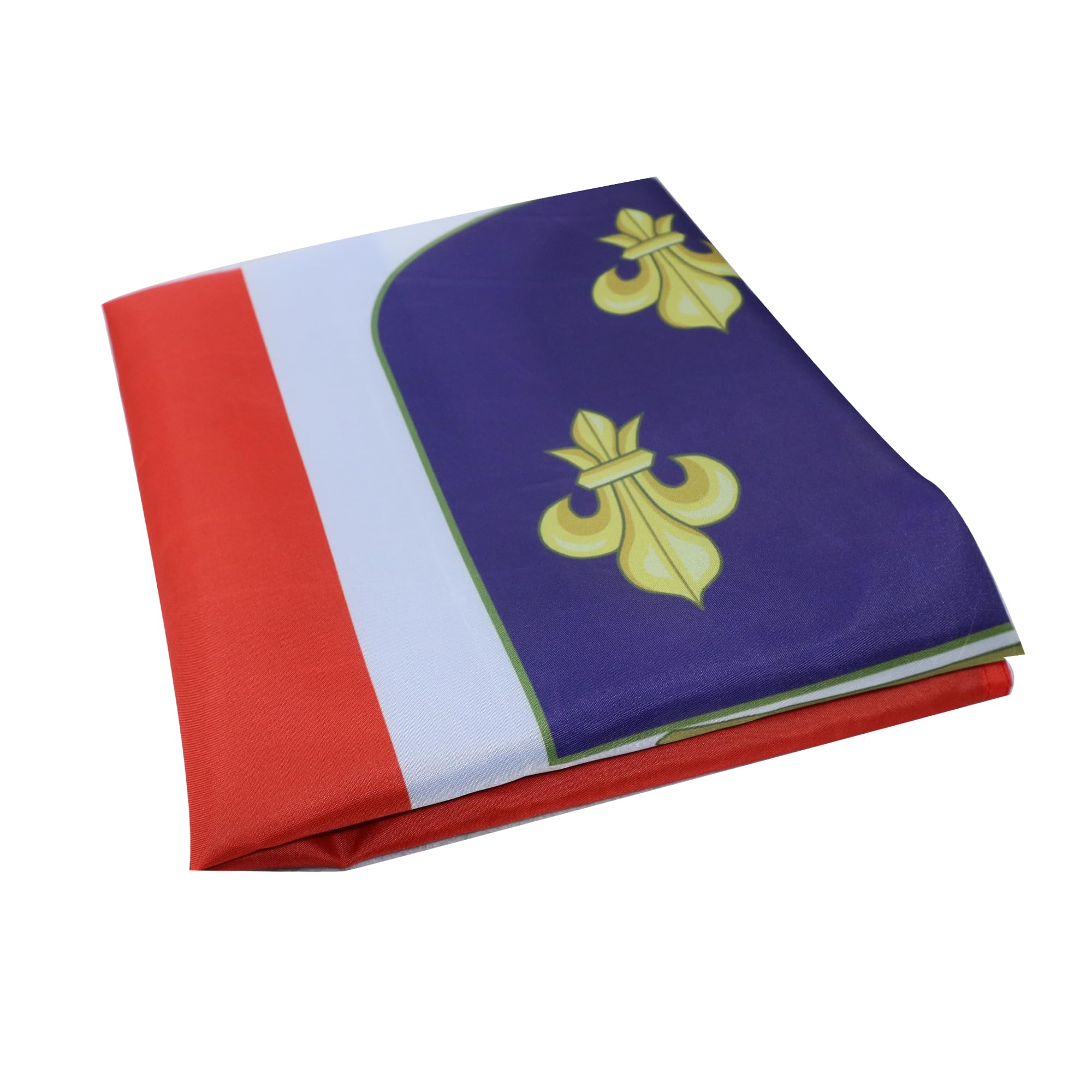 Drapeau De Table Royaume De France 'Anges Sacré Cœur' - 21x14cm - 100% Polyester, Socle Inclus - Décoration Bureau - 4