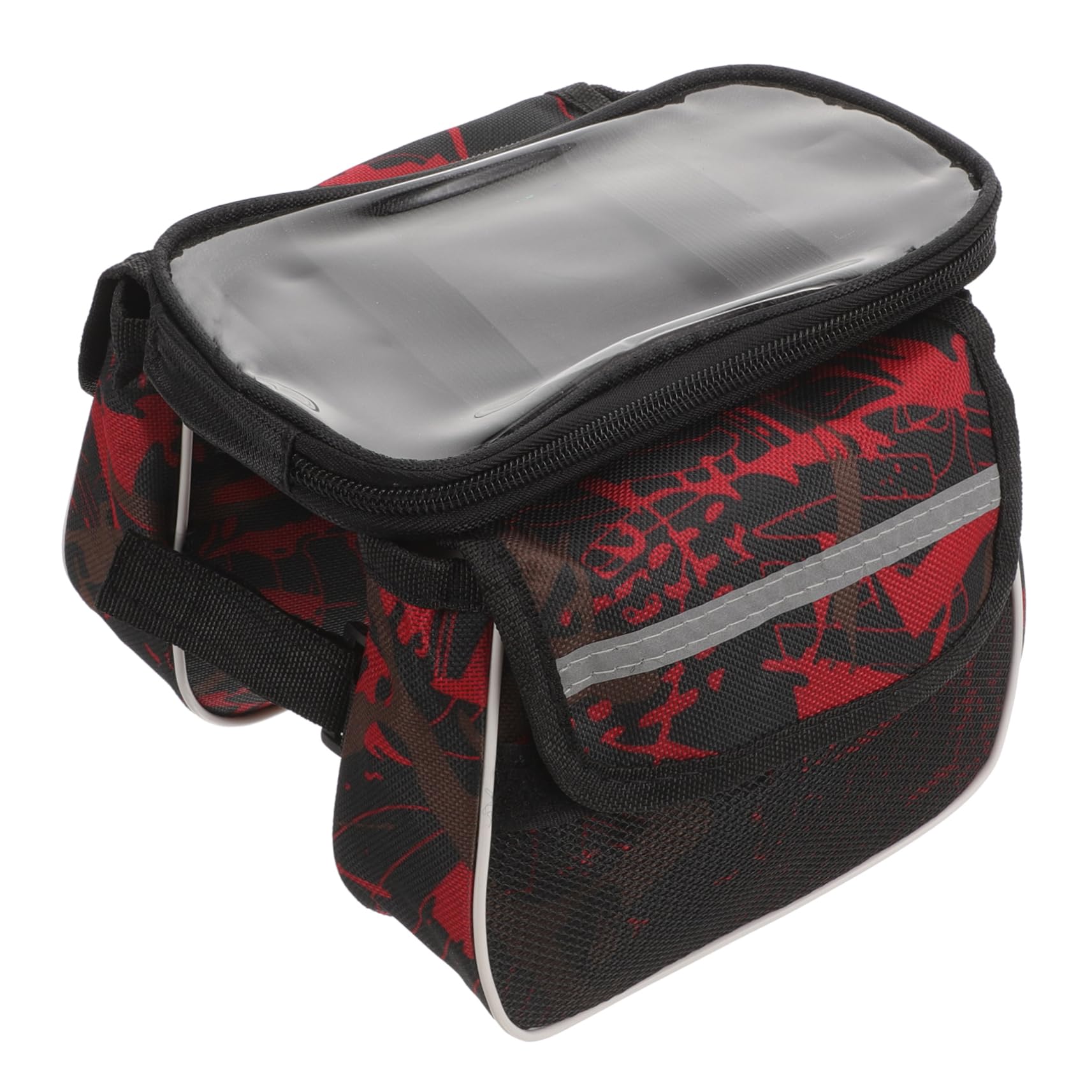 TOYANDONA 5 Piezas Bolsa de teléfono móvil Bolsa de Manillar Bolso alforja de Bicicleta de depósito de Tubo Superior de Bicicleta Tela Oxford + Pantalla táctil de TPU