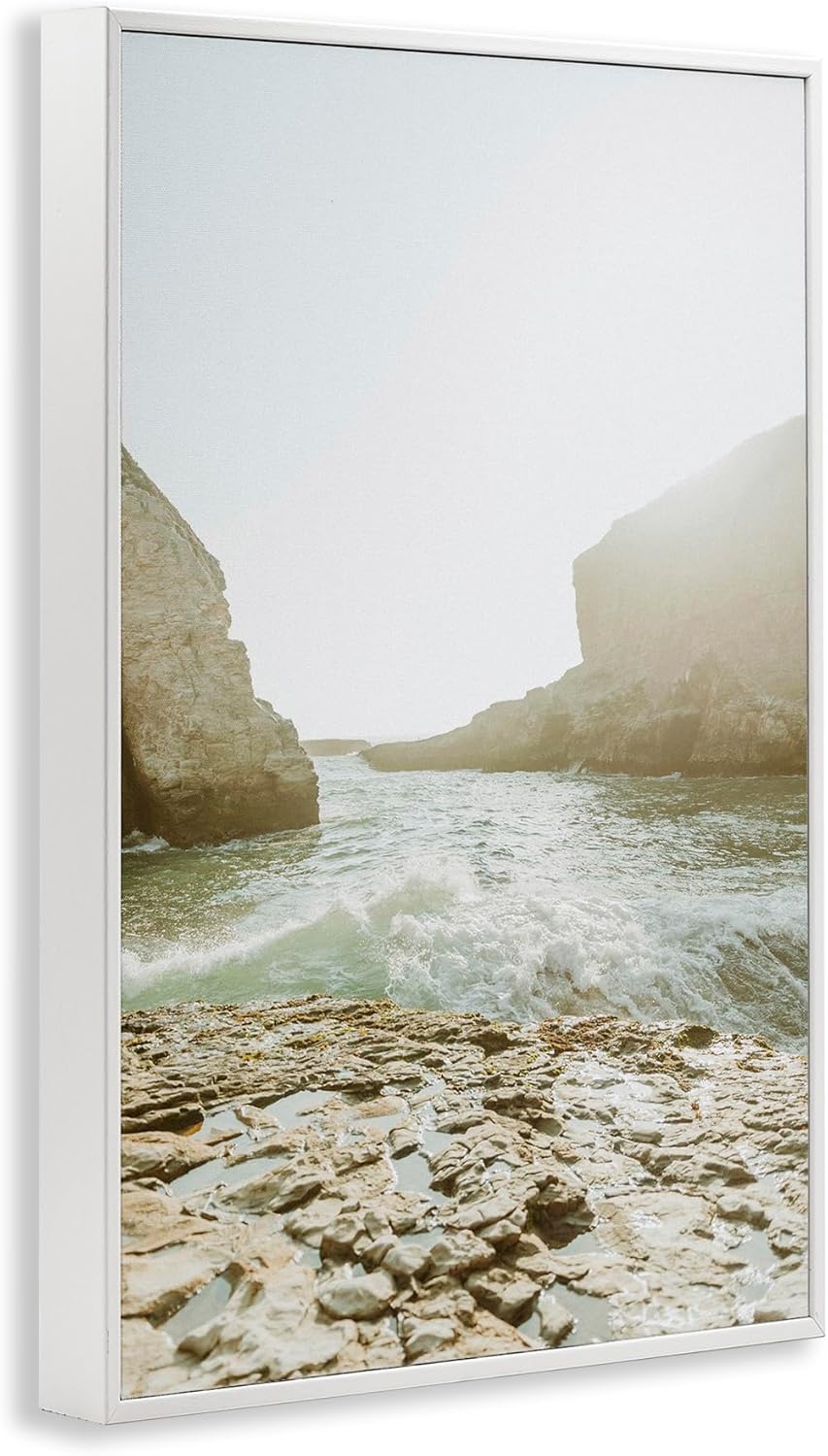 Stupell Industries Rocky Beach Cove Framed Giclee Art Design by Incado