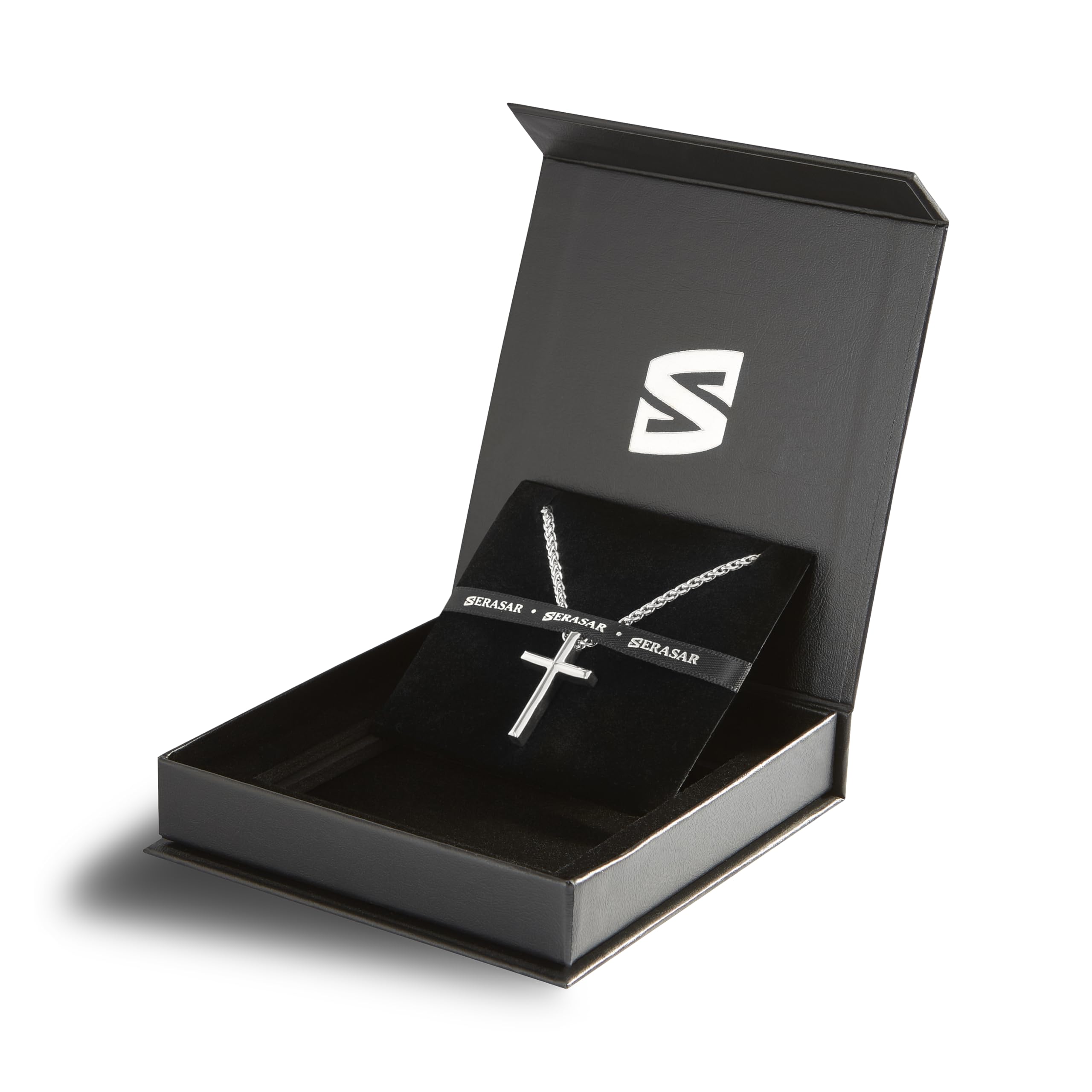 SERASAR Premium Halskette Herren [Trust] | Rostfreier 316L Chirurgenstahl | Wasserfest | Stabile Kette | Sicherer Verschluss | Drei Farben | Inklusive Schmuckschachtel