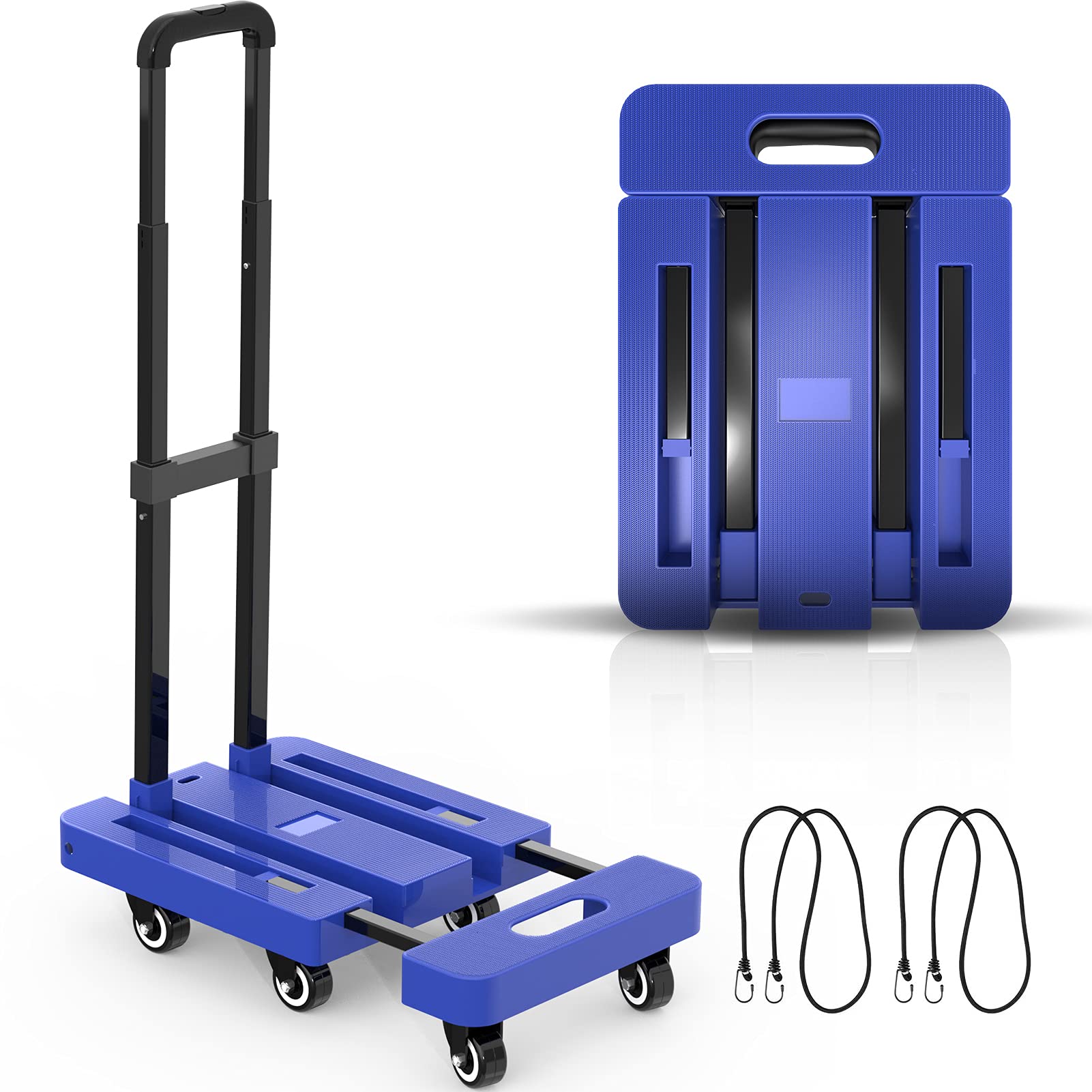 Buy Ronlap Folding Hand Truck, 6 Wheels Fold Up Hand Cart with 2