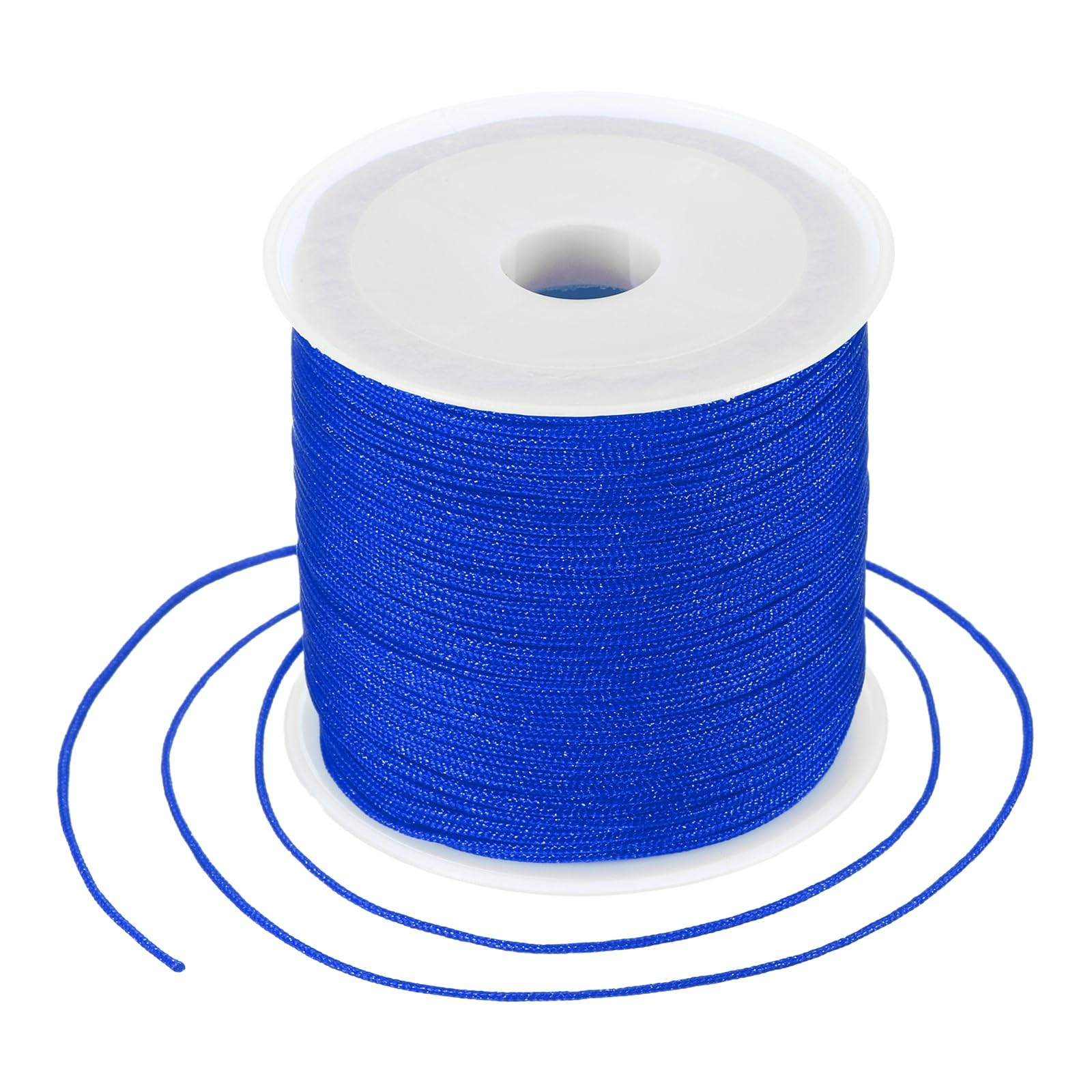 sourcing map 0.8mm Nylon String for Bracelets, 44 Yards Satin Nylon Beading Thread Chinese Knotting Cord for Jewelry Making DIY Craft Beading Friendship Necklace Bracelet(Dark Blue)