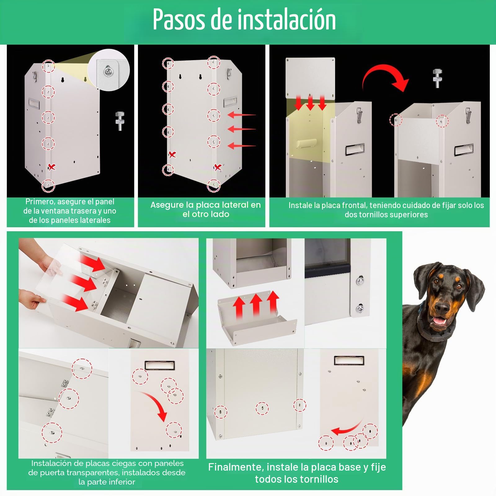 Comedero Automático de Gravedad 22Kg Dispensador de Comida para Perros de Razas Grandes, Uso en Exterior