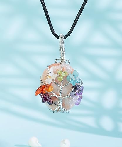 Miniatura 5 de Crocon Gemstone Pendant Necklace Handmade Reiki Healing Crystal Amulet Natural Stone Jewelry for Unisex Gift