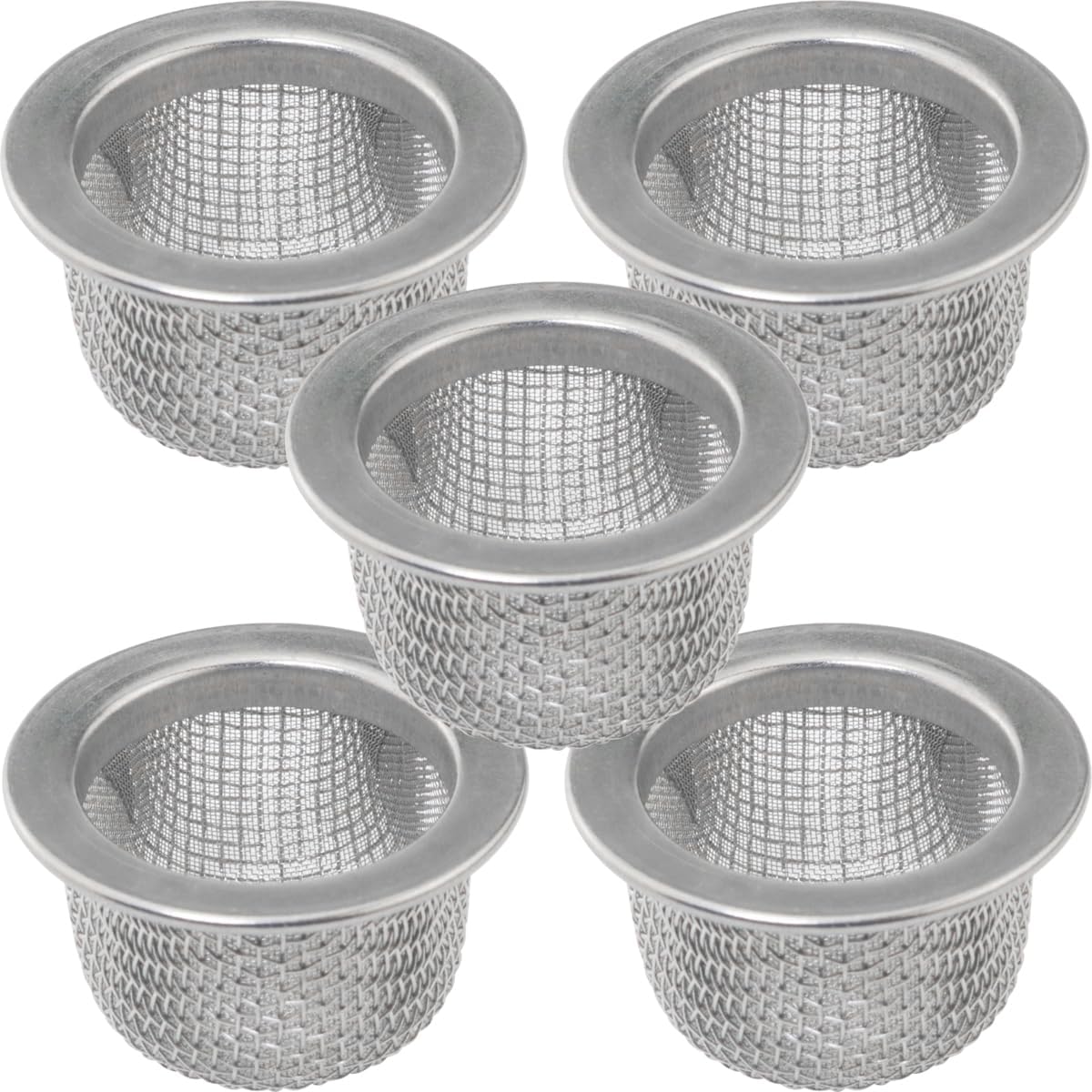 5PCS Cocktail Strainer Stainless Steel Cocktail Smoker Strainer Cap 34x20mm Silver Smoker Strainer Bowl Top Mesh Set For Making Drinks Whisky