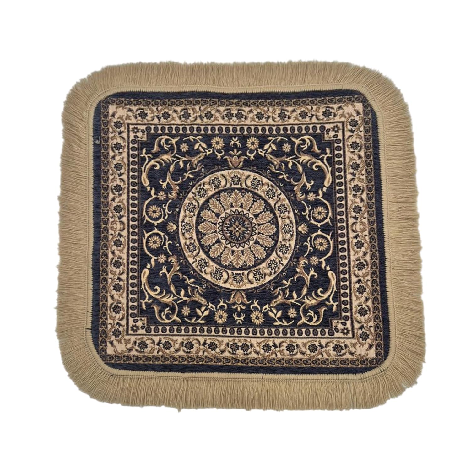 Soft Chenille Prayer Mat - Purple Mandala Design -13