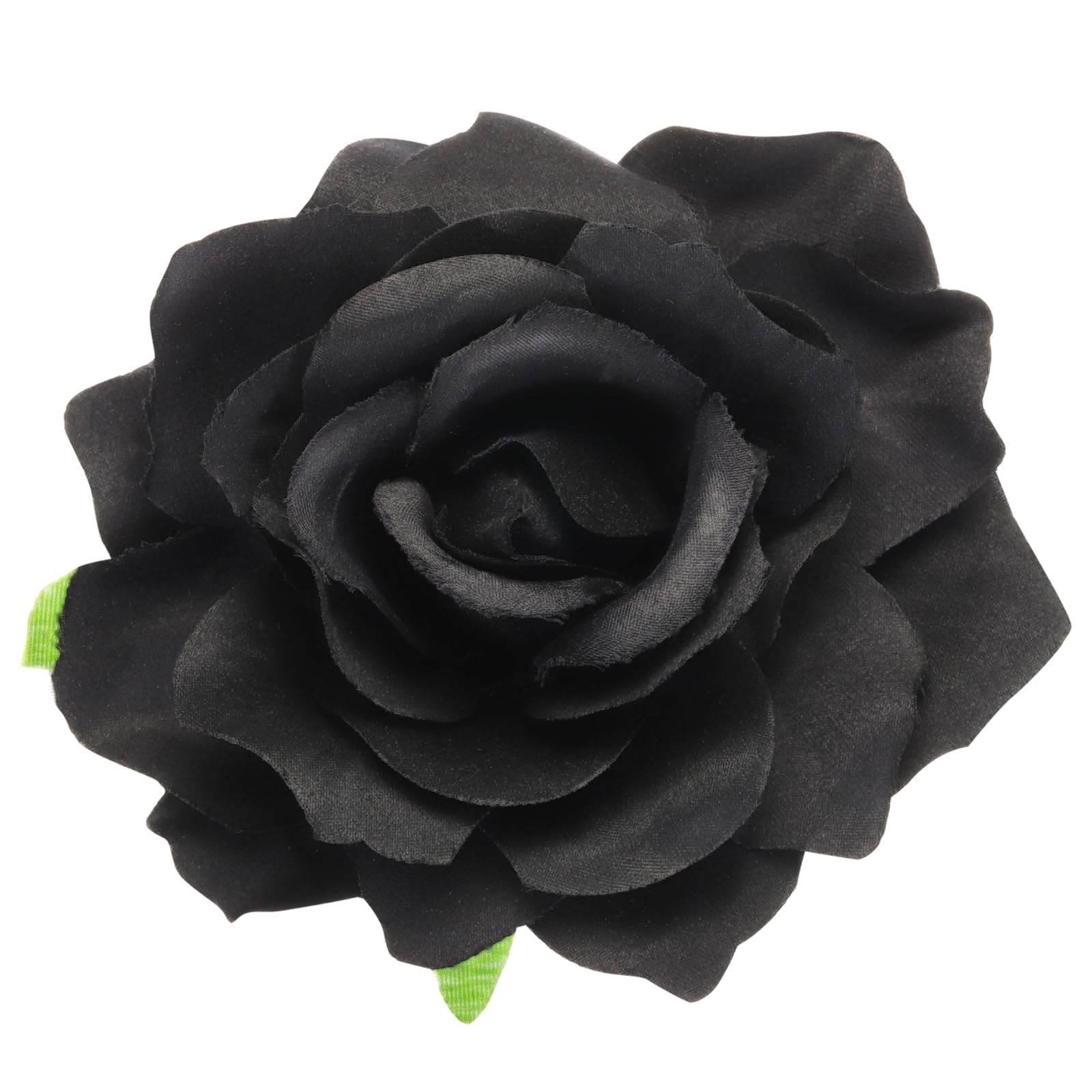 MECCANIXITY 1 Pcs Rose Flower Hair Clips 4 Inch Flower Hair Pins Flower Brooch for Women Hair Accessories Black