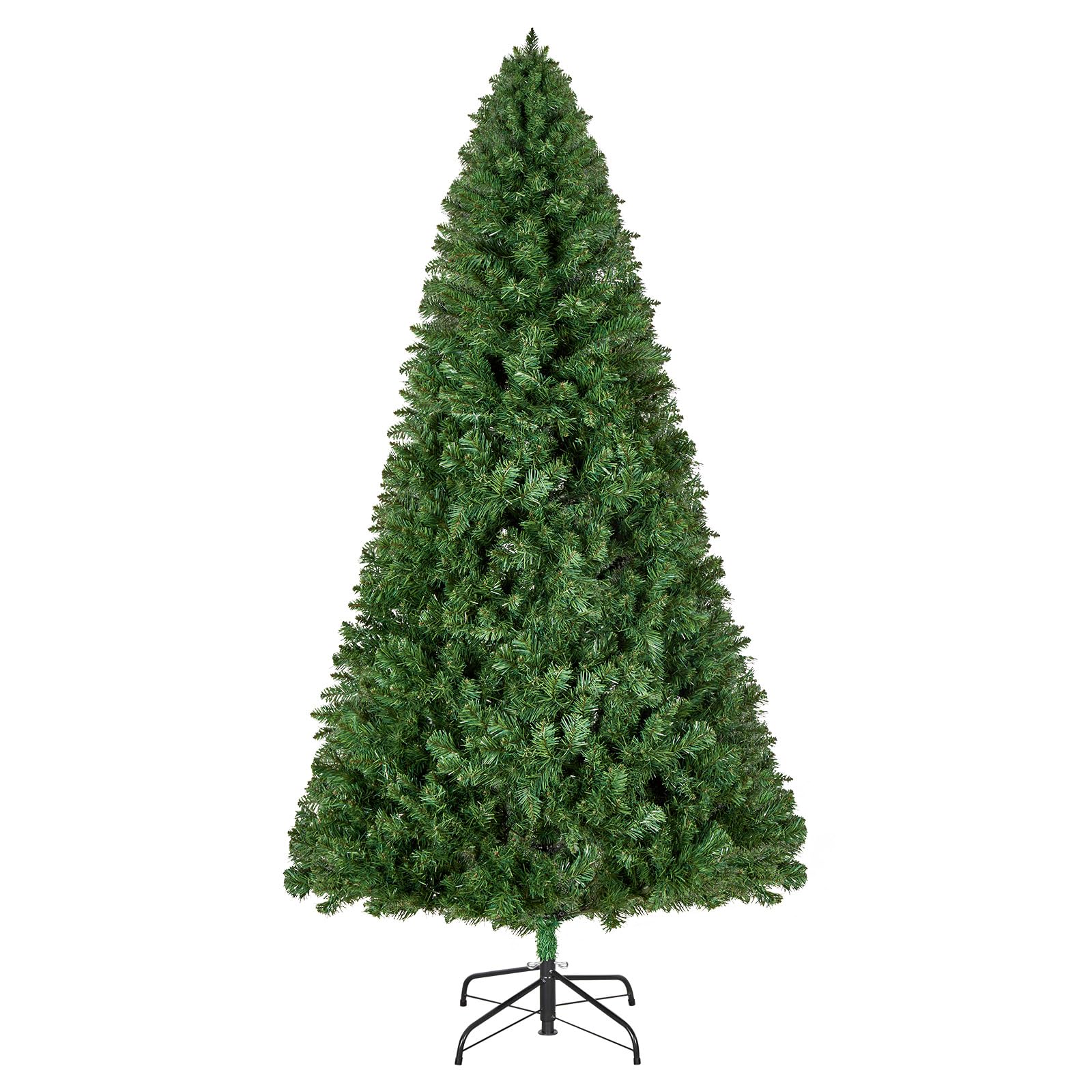 VEVOR Árbol de Navidad Artificial, Decoración de Interiores 180 cm con 1250 Ramas de PVC Ignífugo y Base de Metal, Ideal para Salón, Dormitorio, Centro Comercial, Parque y Oficina, Verde