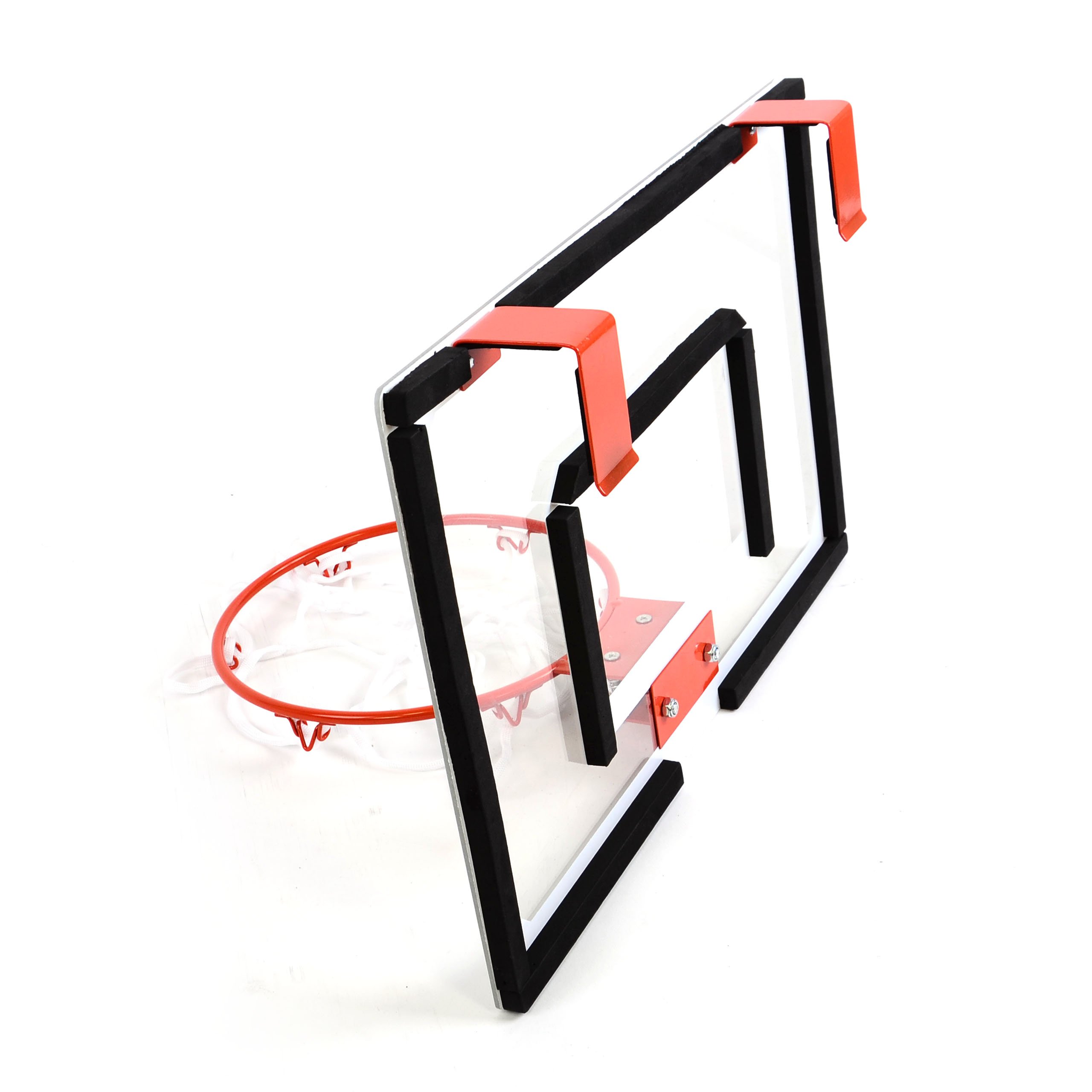Mini Basketballkorb für Tür & Wand – Büro Basketball Set inkl. Ball & Luftpumpe – Acryl Basketballbrett 45 x 30,5 cm – Ideal für Büro, Homeoffice & Freizeit