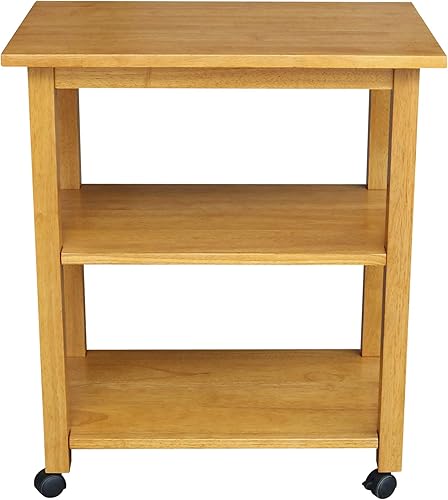 Miniatura 2 de International Concepts - Carrito mediano para microondas, color roble