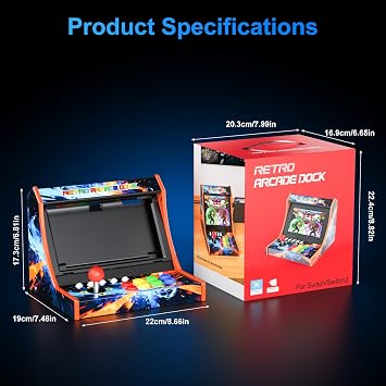 Retro Arcade Stick for Switch/OLED/Switch 2 Console with Screenshot Button