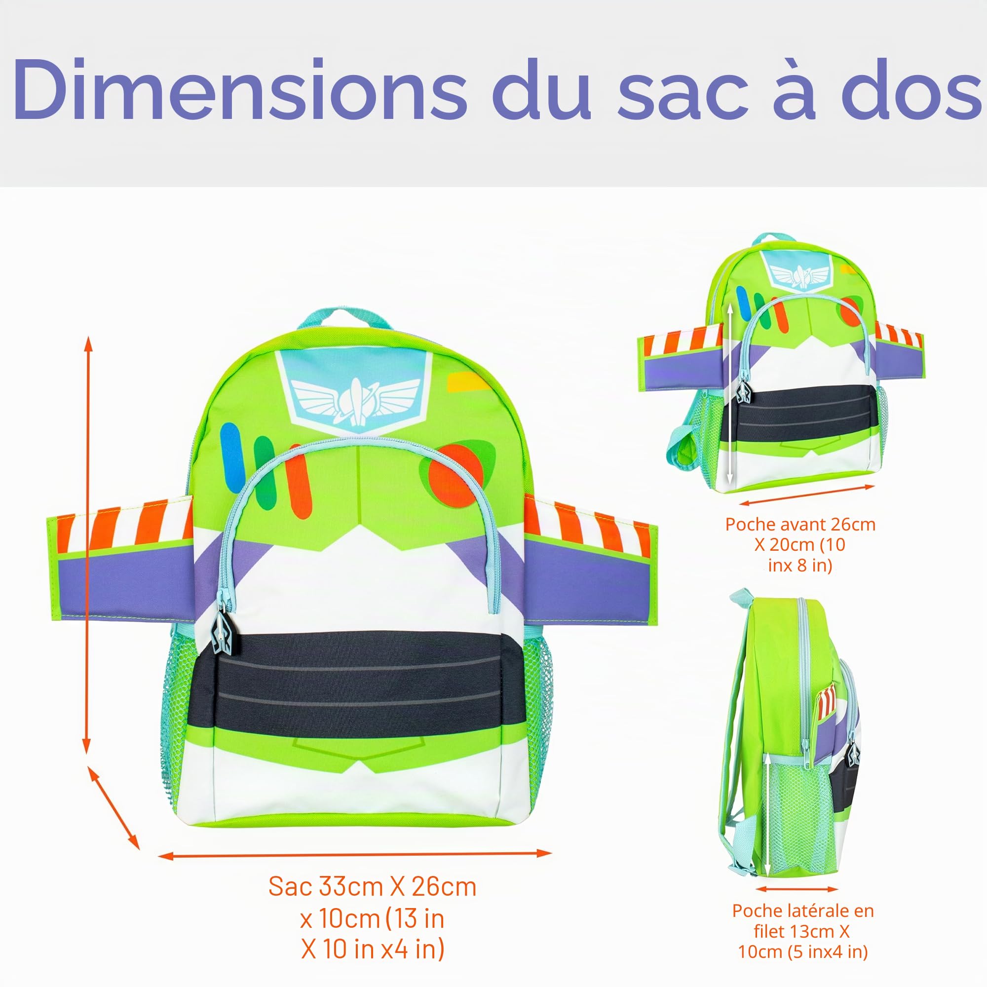 Disney Enfants Sac à Dos Toy Story Buzz Lightyear Vert Taille Unique