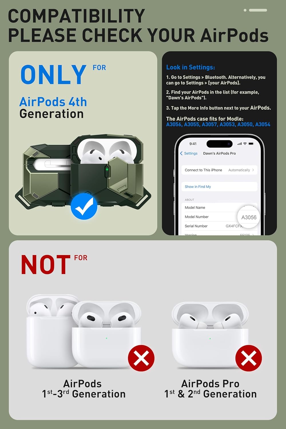 حافظة حماية من آي-بلاسون لسماعات ابل ايربودز 4، كفر مصنوع من ا... - view 2