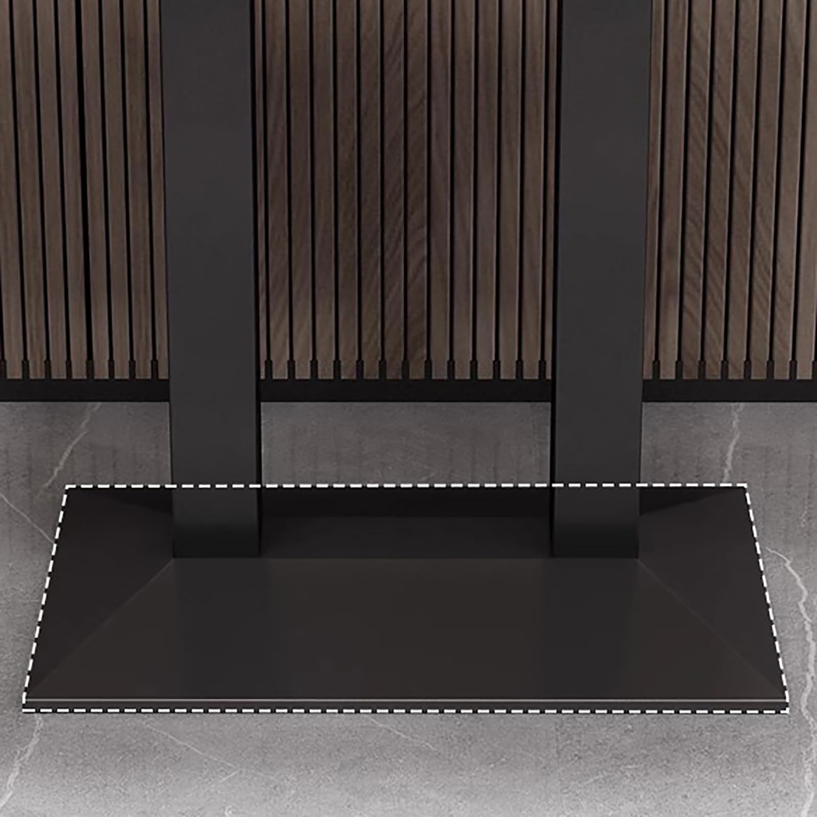 Table industrielle 120 x 60 cm (L x l) - Table de pub de cuisine avec métal noir et dessus en bois blanc pour bar, reurant, salle à manger à la maison