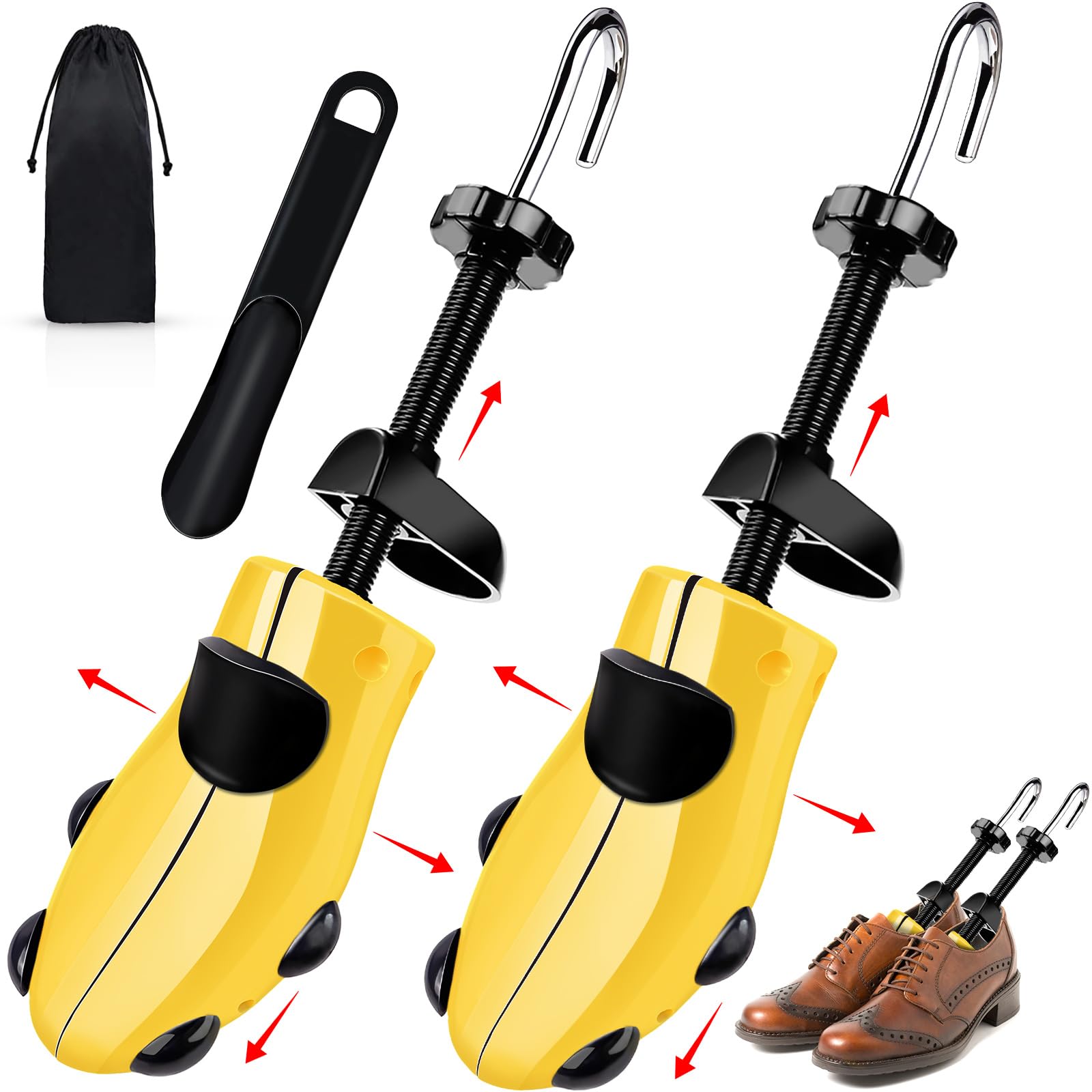 BGIUSQF 2 Pcs Forma Scarpe Uomo, Allarga Scarpe, Forme per Scarpe,  Larghezza Regolabile, Tendiscarpe In Plastica, Con il Tiro Delle Scarpe  Tendiscarpe Uomo, Taglia 40-47, Giallo : Amazon.it: Moda