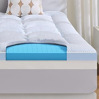 BDEUS Queen Gel Memory Foam Mattress Topper