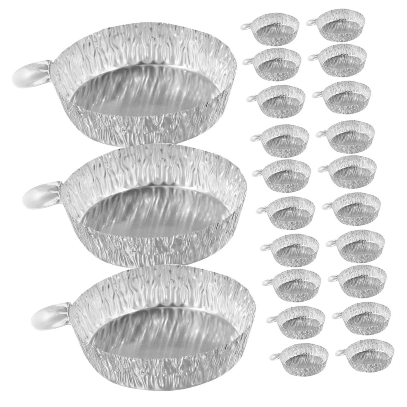SHINEOFI Bandejas De Aluminio Desechables Pesaje De Platos De Peso De Aluminio Utensilios De Cocina Medición Y Almacenamiento De Ingredientes 100 Piezas*4