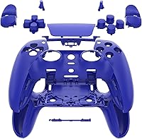 Vista 15 de eXtremeRate Full Set Shell with Buttons Touchpad Cover Compatible with ps5 Edge Controller, Black Custom Replacement Decorative Trim Shell Front