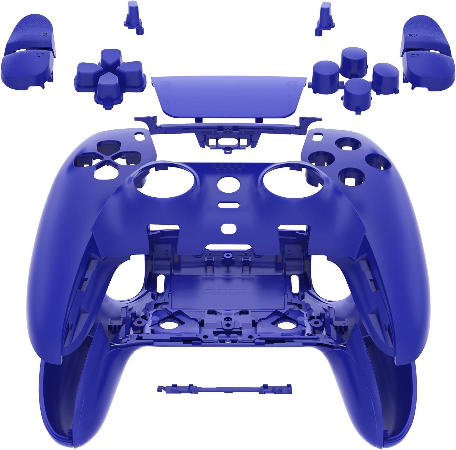 eXtremeRate Full Set Shell with Buttons Touchpad Cover Compatible with ps5 Edge Controller, Dream Blue Custom Replacement Decorative Trim Shell Front Back Plates Compatible with ps5 Edge Controller