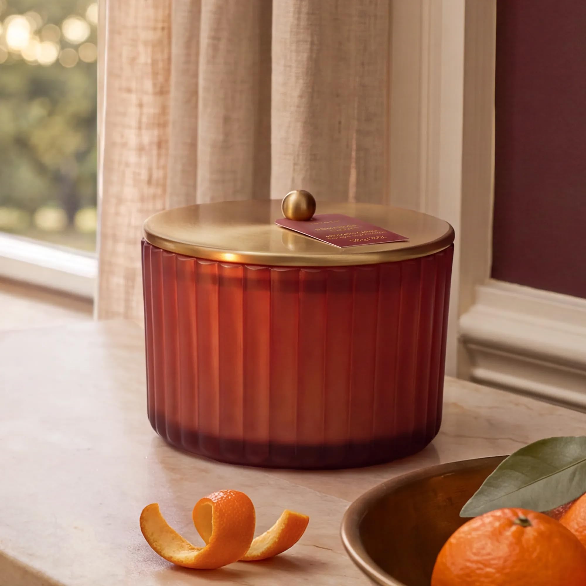 Thymes Pomander Clove - Candela con 3 stoppini grandi, 510 g, candele
