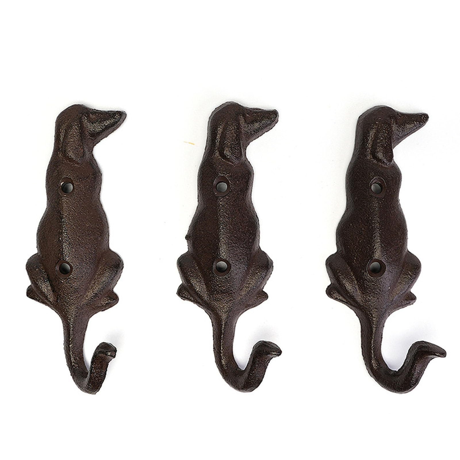 YLFKWLHRW Cast Iron Coat Hooks Vintage Cast Iron Creative Wall Decoration Hallway Coat Key Hook for Coats Keys Bags