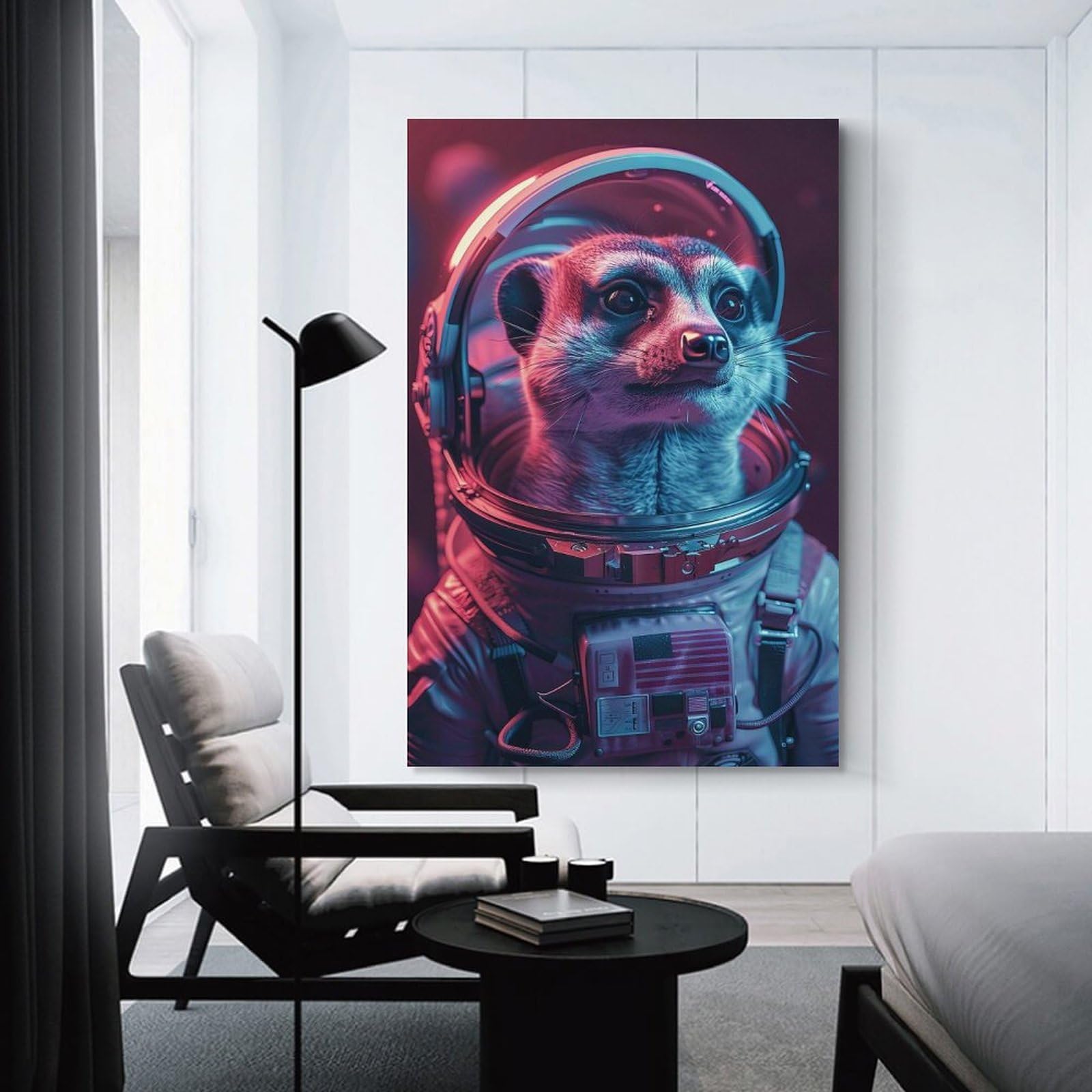 Junmoney Meerkat Canvas Wall Picture 08x12inch(20x30cm), for Contemporary Homes, Apartments Or Offices, Wall Decor with Flexible Room Appeal