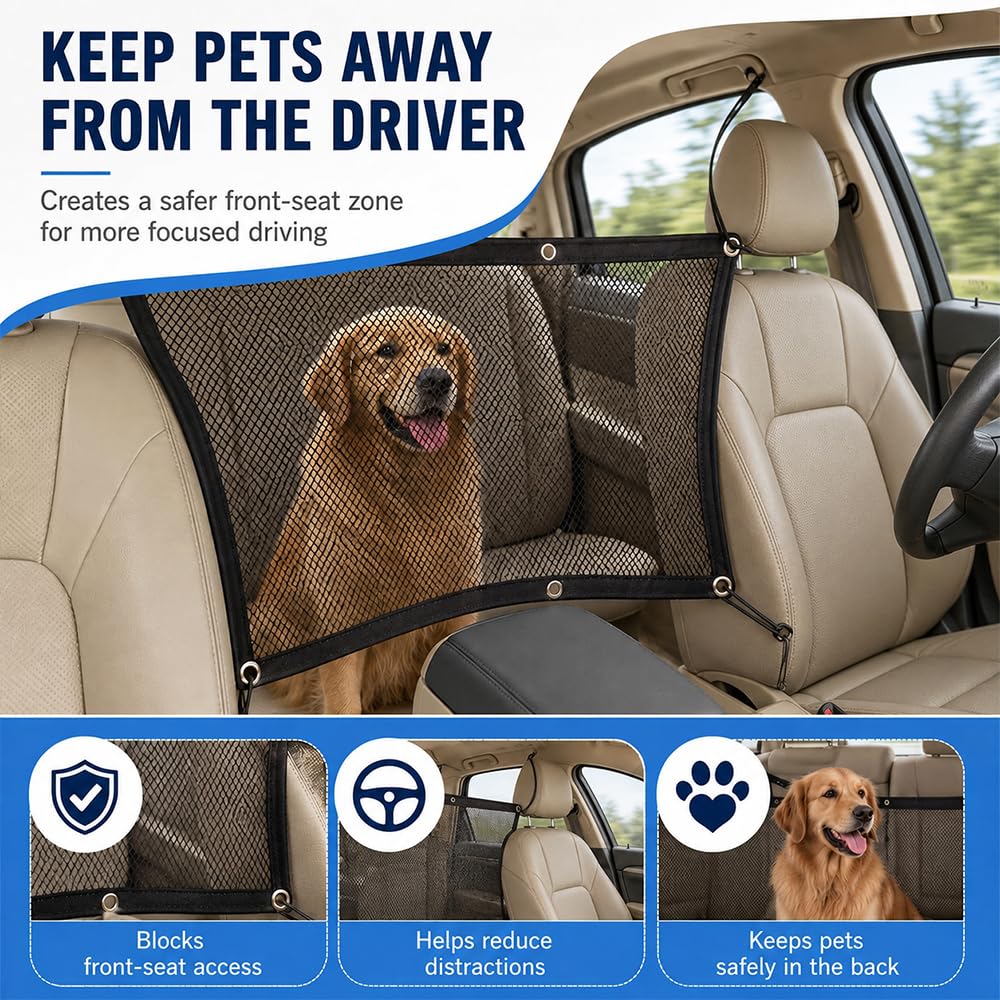 Barriera per animali domestici per Lexus GX GX460 2015-2022 Mesh Car Seat Pet Divisore Dog Safety Barrier Accessori