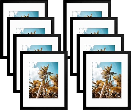 Vista 466 de Frametory, Portarretratos negro de 16 x 20 pulgadas, para fotos de 11 x 14 pulgadas con paspartú, molduras anchas (16 x 20 pulgadas, negro)