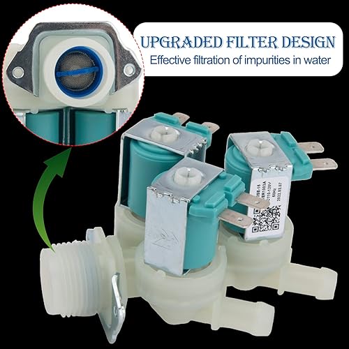 Miniatura 4 de 5220FR2075L Válvula de entrada de agua fría para LG Kenmore reemplaza 5221ER1003A AP5986564 5221ER1003C 5221ER1003D PS11728995