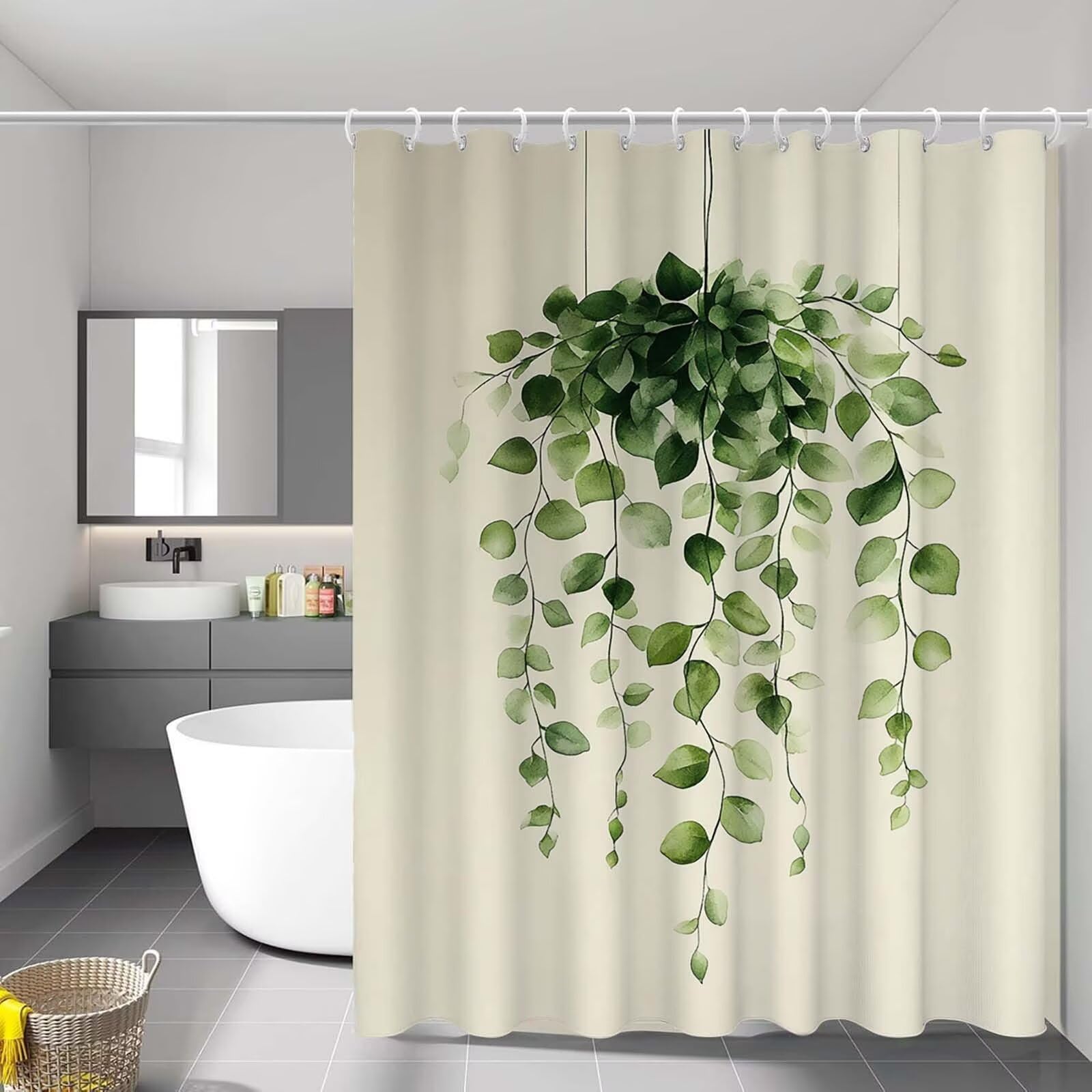 Shower curtain anti-éclaboussures 90 x 180 pour petite douche et baignoire